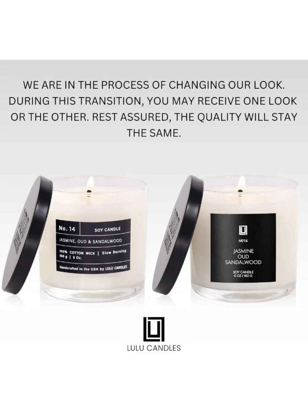 Luxury Scented Soy Candles | Jasmine Oud Sandalwood | Hand Poured 6 Oz 2 Pack